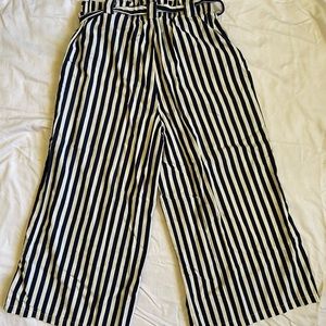 Cotton on striped Colette paper bag pants with belt